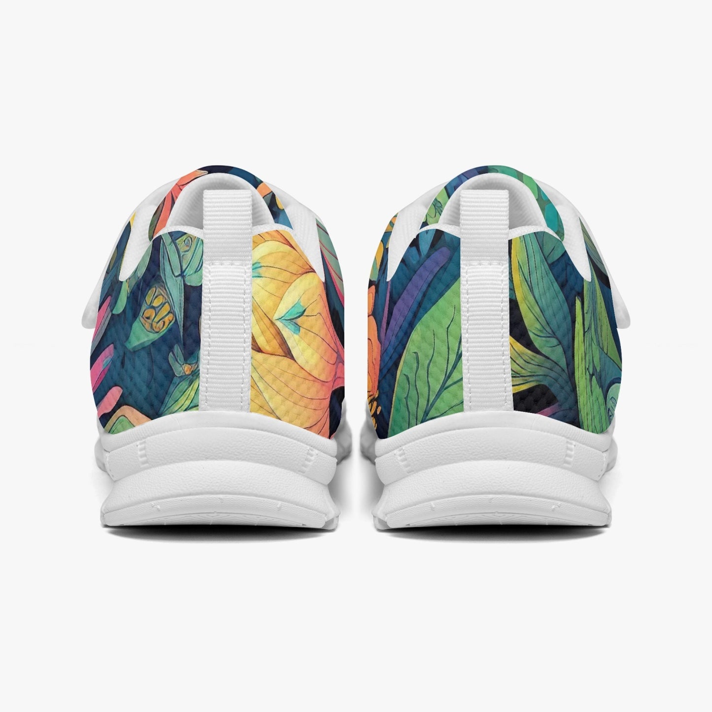 Psychedelic Floral Kids Sneakers